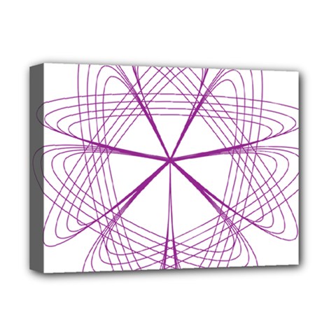 Purple Spirograph Pattern Circle Geometric Deluxe Canvas 16  X 12   by Nexatart