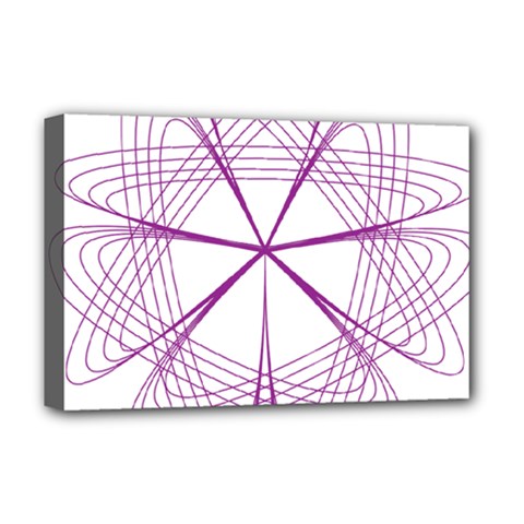 Purple Spirograph Pattern Circle Geometric Deluxe Canvas 18  X 12   by Nexatart