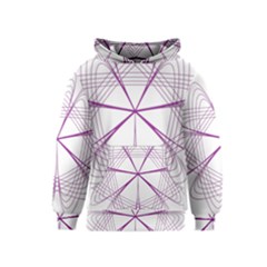 Purple Spirograph Pattern Circle Geometric Kids  Pullover Hoodie by Nexatart