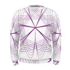 Purple Spirograph Pattern Circle Geometric Men s Sweatshirt by Nexatart