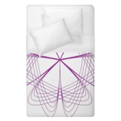 Purple Spirograph Pattern Circle Geometric Duvet Cover (single Size) by Nexatart