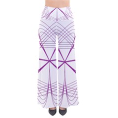 Purple Spirograph Pattern Circle Geometric Pants by Nexatart