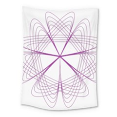 Purple Spirograph Pattern Circle Geometric Medium Tapestry by Nexatart