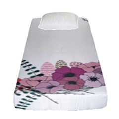 Flowers Twig Corolla Wreath Lease Fitted Sheet (single Size) by Nexatart