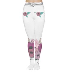 Flowers Twig Corolla Wreath Lease Women s Tights by Nexatart