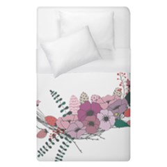 Flowers Twig Corolla Wreath Lease Duvet Cover (single Size) by Nexatart