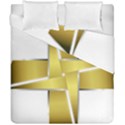 Logo Cross Golden Metal Glossy Duvet Cover Double Side (California King Size) View1