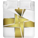 Logo Cross Golden Metal Glossy Duvet Cover Double Side (California King Size) View2