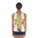 Logo Cross Golden Metal Glossy Women s Sport Tank Top  View2