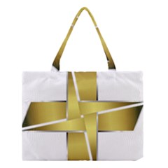 Logo Cross Golden Metal Glossy Medium Tote Bag by Nexatart