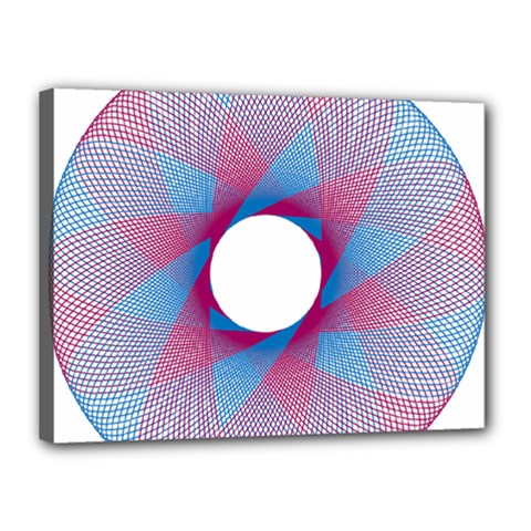 Spirograph Pattern Drawing Design Canvas 16  X 12  by Nexatart