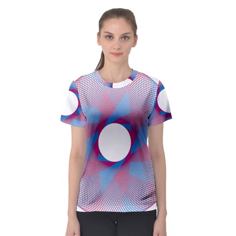 Spirograph Pattern Drawing Design Women s Sport Mesh Tee by Nexatart