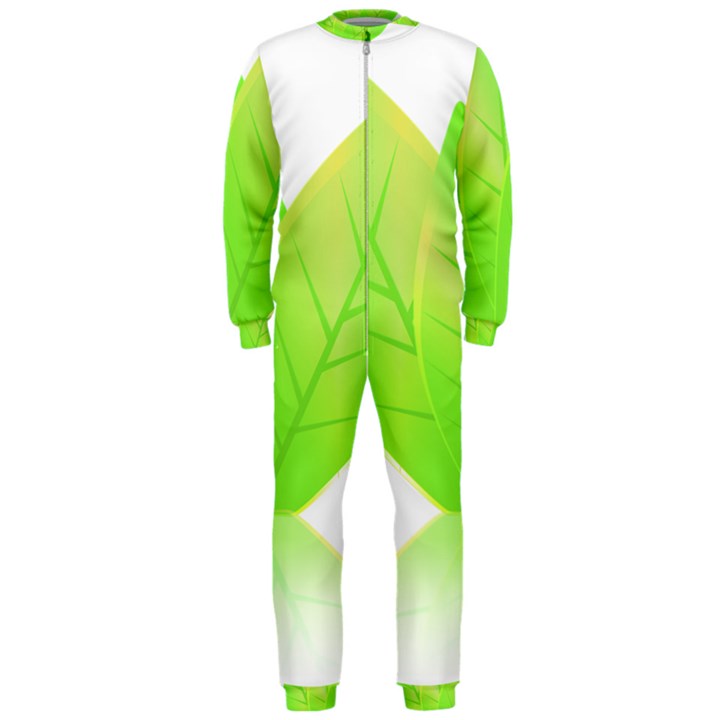 Leaves Green Nature Reflection OnePiece Jumpsuit (Men) 