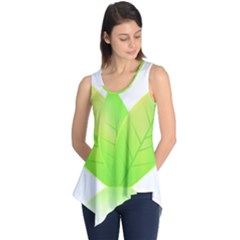 Leaves Green Nature Reflection Sleeveless Tunic by Nexatart