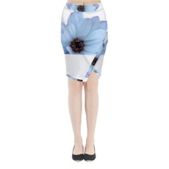 Daisy Flower Floral Plant Summer Midi Wrap Pencil Skirt by Nexatart