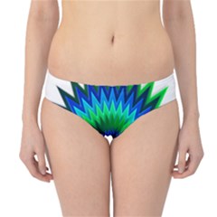 Star 3d Gradient Blue Green Hipster Bikini Bottoms by Nexatart