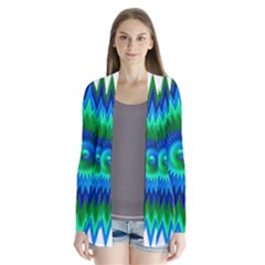 Star 3d Gradient Blue Green Cardigans by Nexatart