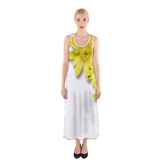 Flowers Spring Yellow Spring Onion Sleeveless Maxi Dress by Nexatart