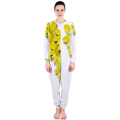 Flowers Spring Yellow Spring Onion Onepiece Jumpsuit (ladies)  by Nexatart