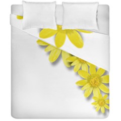 Flowers Spring Yellow Spring Onion Duvet Cover Double Side (california King Size) by Nexatart