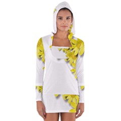 Flowers Spring Yellow Spring Onion Women s Long Sleeve Hooded T-shirt by Nexatart