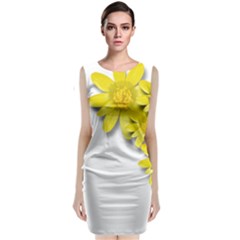 Flowers Spring Yellow Spring Onion Classic Sleeveless Midi Dress by Nexatart