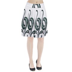 Scroll Retro Design Texture Pleated Skirt by Nexatart