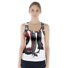 Dragon Black Red China Asian 3d Racer Back Sports Top by Nexatart