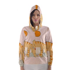 Even Cat Hates Monday Hooded Wind Breaker (women) by Catifornia