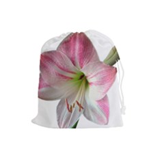 Flower Blossom Bloom Amaryllis Drawstring Pouches (large)  by Nexatart