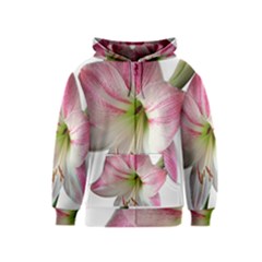 Flower Blossom Bloom Amaryllis Kids  Zipper Hoodie by Nexatart