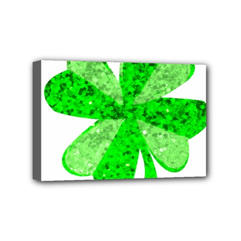 St Patricks Day Shamrock Green Mini Canvas 6  X 4  by Nexatart