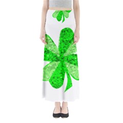 St Patricks Day Shamrock Green Maxi Skirts by Nexatart