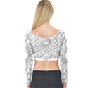 Scrapbook Side Lace Tag Element Long Sleeve Crop Top View2