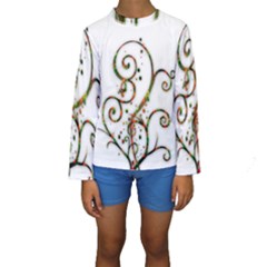 Scroll Magic Fantasy Design Kids  Long Sleeve Swimwear by Nexatart