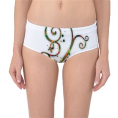 Scroll Magic Fantasy Design Mid-waist Bikini Bottoms by Nexatart