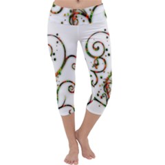 Scroll Magic Fantasy Design Capri Yoga Leggings by Nexatart