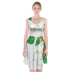 Scrapbook Green Nature Grunge Racerback Midi Dress by Nexatart