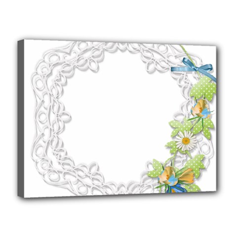 Scrapbook Element Lace Embroidery Canvas 16  X 12  by Nexatart