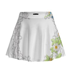 Scrapbook Element Lace Embroidery Mini Flare Skirt by Nexatart