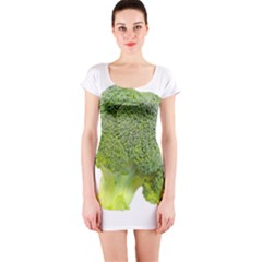 Broccoli Bunch Floret Fresh Food Short Sleeve Bodycon Dress by Nexatart