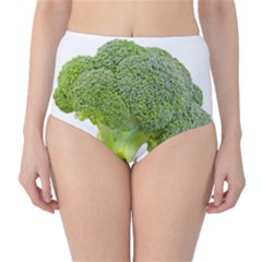 Broccoli Bunch Floret Fresh Food High-waist Bikini Bottoms by Nexatart