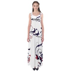 Scroll Border Swirls Abstract Empire Waist Maxi Dress by Nexatart