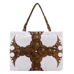 Cross Golden Cross Design 3d Medium Tote Bag