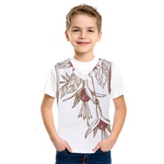 Floral Spray Gold And Red Pretty Kids  Sportswear by Nexatart