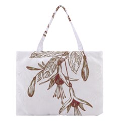 Floral Spray Gold And Red Pretty Medium Tote Bag by Nexatart