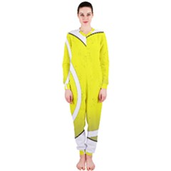 Tennis Ball Ball Sport Fitness Onepiece Jumpsuit (ladies)  by Nexatart