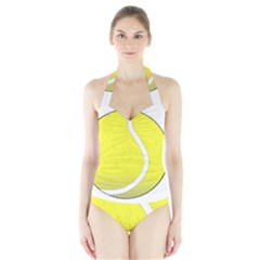 Tennis Ball Ball Sport Fitness Halter Swimsuit by Nexatart