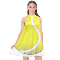 Tennis Ball Ball Sport Fitness Halter Neckline Chiffon Dress  by Nexatart