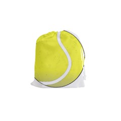 Tennis Ball Ball Sport Fitness Drawstring Pouches (small)  by Nexatart